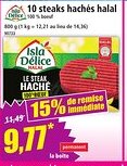 Norma 10 steaks hachés halal offre