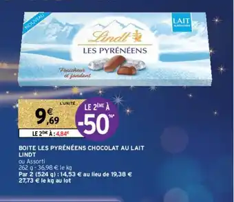 Intermarché Hyper Boite Les Pyrénéens Chocolat Au Lait offre