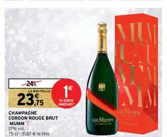 Intermarché Hyper Champagne Cordon Rouge Brut offre