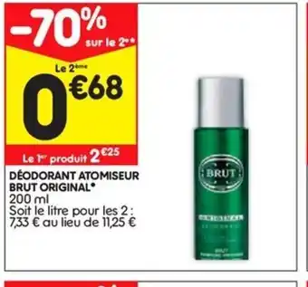 Leader Price Deodorant atomiseur brut Original offre