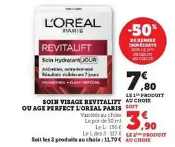 Hyper U Soin Visage Revitalift ou Age Perfect L'Oreal Paris offre