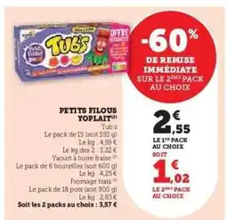Hyper U Petits Filous Yoplait offre