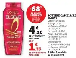 Hyper U Routine Capillaire Elseve offre