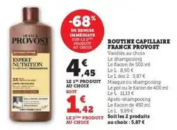 Hyper U ROUTINE CAPILLAIRE FRANCK PROVOST offre