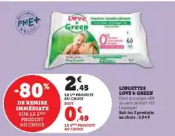 Hyper U Lingettes Love & Green offre