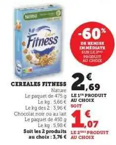 Hyper U CÉRÉALES “FITNESS” offre