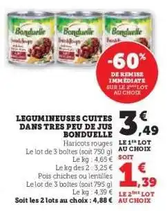 Hyper U Légumineuses cuites Bonduelle offre