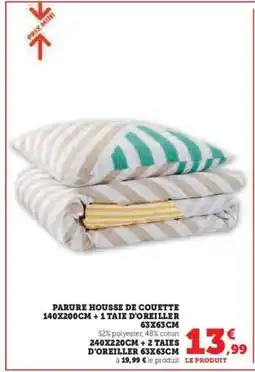 Hyper U Parure housse de couette offre