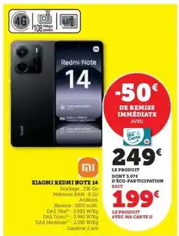 Hyper U Xiaomi Redmi Note 14 offre