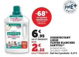Hyper U Désinfectant Linge Fleurs Blanches Sanytol offre