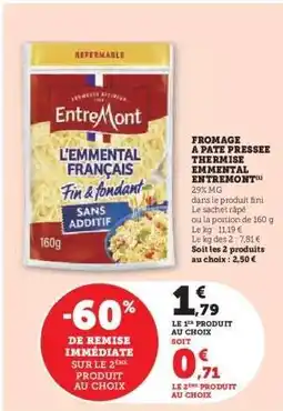 Super U L'Emmental Français Entremont offre
