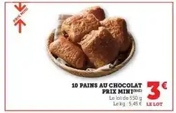 Hyper U 10 pains au chocolat offre