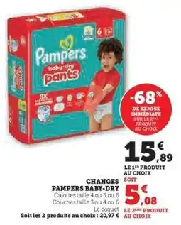 Super U Pampers Baby-Dry Pants offre
