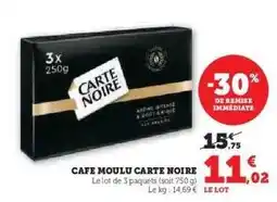 Super U Café Moulu Carte Noire offre