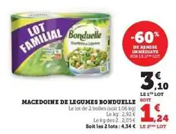 Super U Macédoine De Légumes Bonduelle offre
