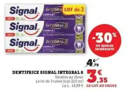 Super U Dentifrice Signal Intégral 8 offre