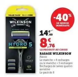 Super U Rasage Wilkinson offre