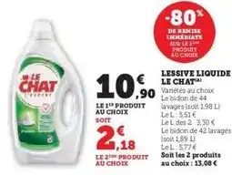 Super U LESSIVE LIQUIDE LE CHAT offre