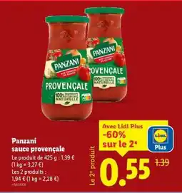 Lidl Panzani Sauce provençale offre