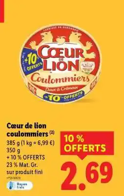 Lidl Cœur de Lion coulommier offre
