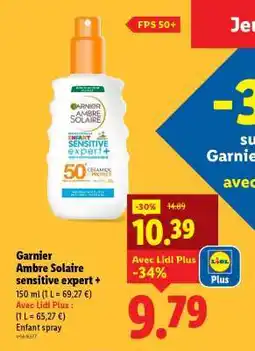 Lidl Garnier Ambre Solaire sensitive expert + offre