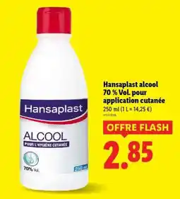 Lidl Hansaplast alcool 70 % Vol. pour application cutanée offre