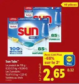 Lidl Sun tabs offre