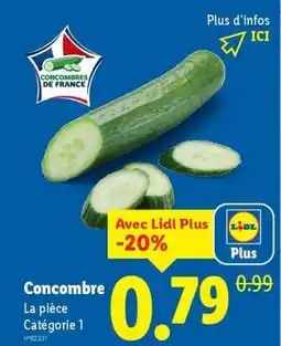 Lidl CONCOMBRE offre