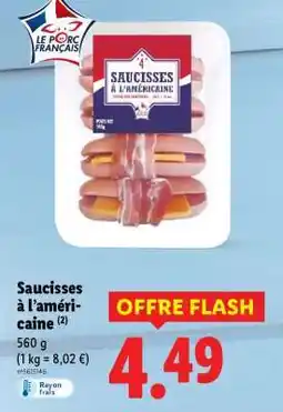 Lidl Saucisses à l'américaine offre