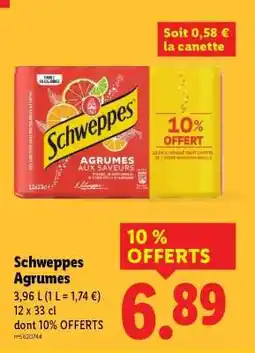 Lidl Schweppes Agrumes offre