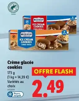 Lidl Crème glacée cookies offre