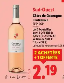 Lidl Côtes de Gascogne Confidence offre