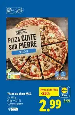 Lidl Pizza au thon MSC offre