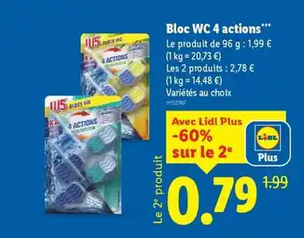 Lidl Bloc WC 4 actions offre