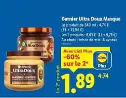 Lidl Garnier Ultra Doux Masque offre