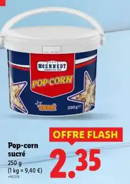 Lidl Pop corn sucré offre