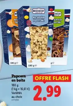Lidl Popcorn en boîte offre