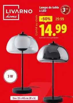 Lidl Lampe de table à LED offre