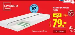 Lidl Matelas en mousse froide offre