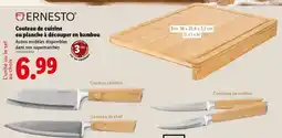 Lidl ERNESTO Couteau de cuisine ou planche à découper en bambou offre