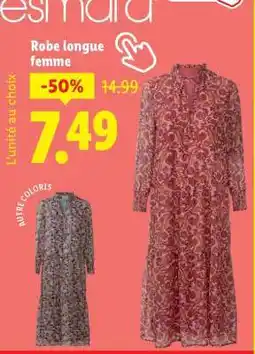 Lidl Robe longue femme offre