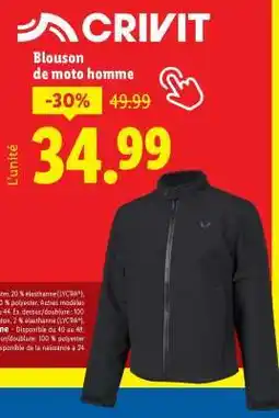 Lidl Blouson de moto homme offre