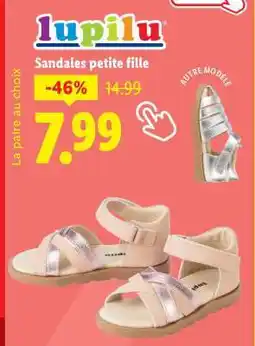Lidl Sandales petite fille offre