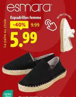 Lidl Espadrilles femme offre