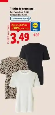 Lidl T-shirt de grossesse offre