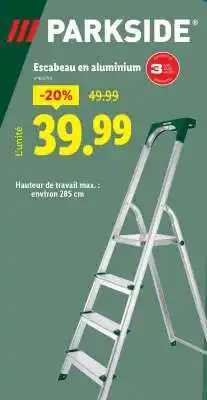 Lidl Escabeau en aluminium offre