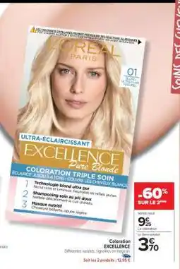 Carrefour Coloration EXCELLENCE offre
