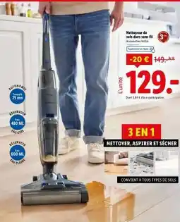 Lidl Nettoyeur de sols sans fil offre