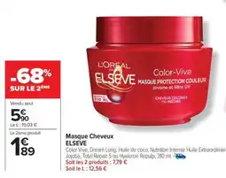 Carrefour Masque Cheveux Elsève offre