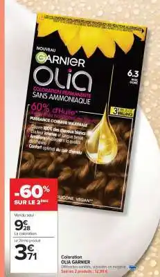 Carrefour Coloration OLIA GARNIER offre